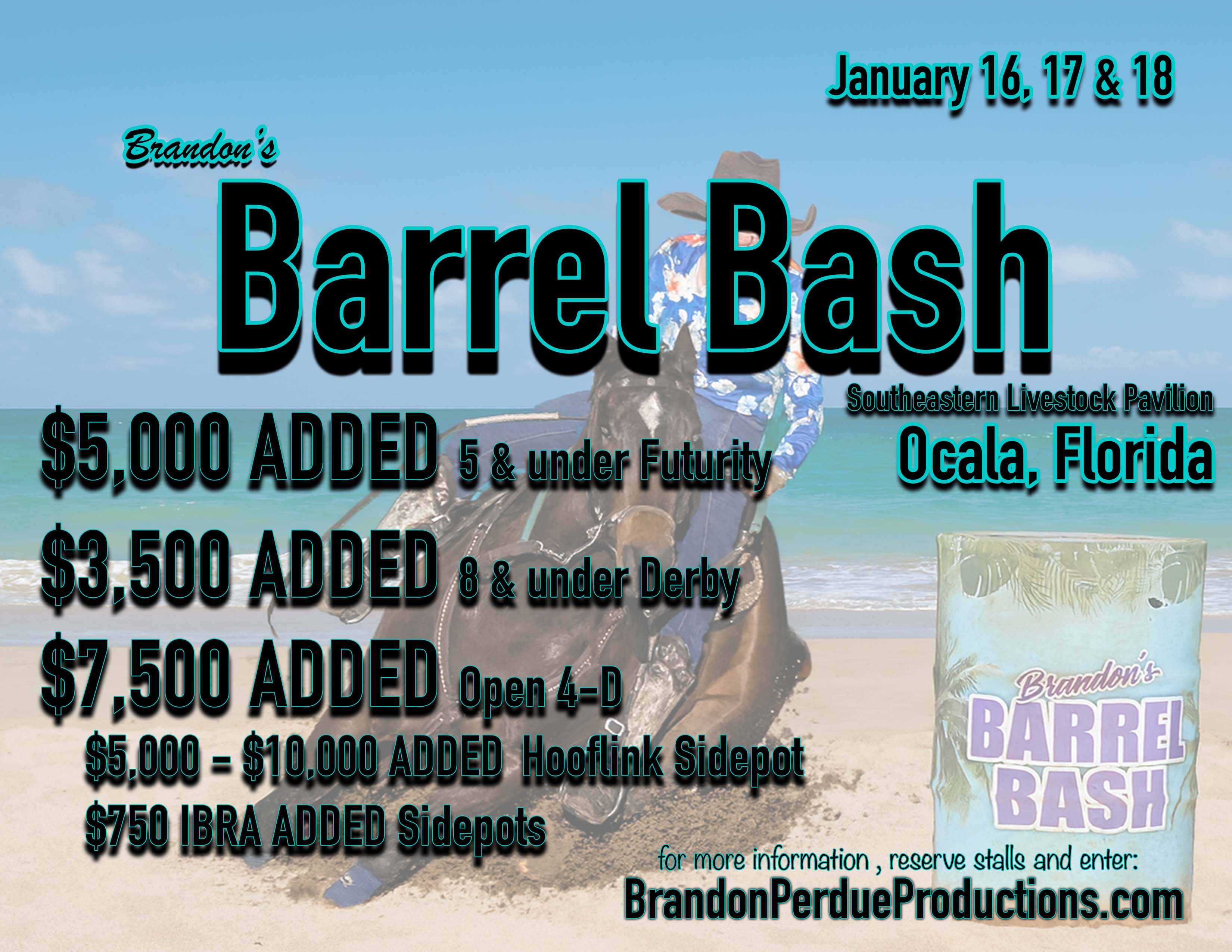flyer for barrel bash in pensacola florida